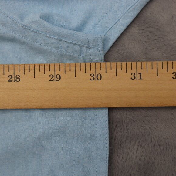 Wrangler Shirt Mens 3XL Blue Workwear Outdoor Stretch Hike Fish Button Up - Picture 5 of 15